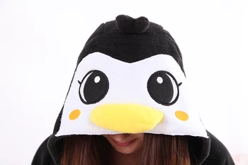 OPT Pinguin Negru Kigurumi Onesies Unisex Sleepsuit Adult Pijamale Cosplay, Costume de Salopeta Animal De sex Masculin Famale