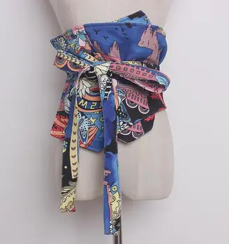Femei de moda pistei print arc larg Cummerbunds de sex feminin Rochie de epocă Corsete Centura Centuri de decor centura lata R912
