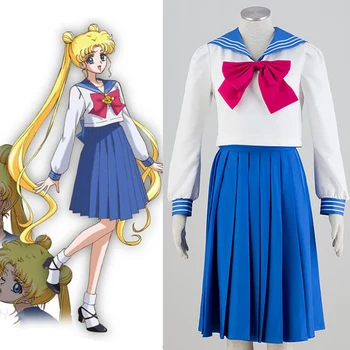 Anime-ul japonez de benzi Desenate Destul de Soldat Sailor Moon costume Cosplay Tsukino Usagi Cosplay Costum Rochie Costum de Marinar uniformă școlară