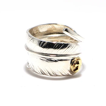 Pur, Argint 925 Bijuterii Takahashi Goros Inele Pene De Vultur Deschiderea Ring Pentru Bărbați Și Femei, Cadou De Ziua 168