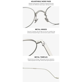 HEPIDEM Aliaj Rama de Ochelari Femei 2020 Nou Brand coreean de Design Bărbați Ochelari de Metal Rotund Ochelari de Clar Rame Ochelari de vedere 5021
