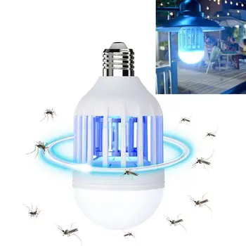 220V UV Bec LED 15W Electric Mosquito Killer Lampa Capcană pentru Insecte Lumina Anti Respingător Bug Pentru Gradina Anti-tantari Consumabile