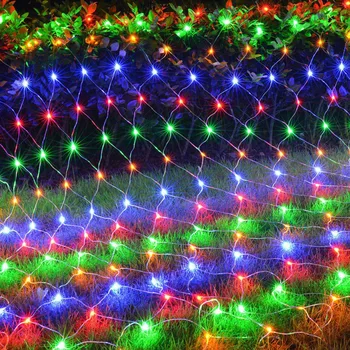 Thrisdar 3x2M 200LEDS Craciun cu Led-uri Net de Lumină în aer liber, plasă de Lumină Nunta de Fundal de Crăciun Copac folie de Zână Net Lumină