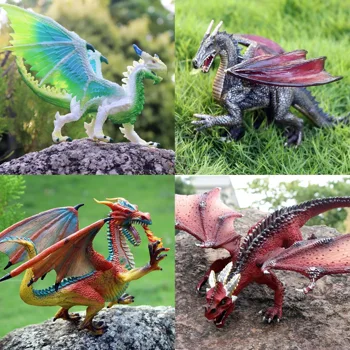 Simulare De Acțiune Și De Jucarie Figurine Model Dragon Magie Dinozauri Colecție De Animale Modelul De Colectare De Jucării Decor Copil Adult Cadou