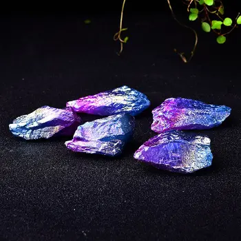 1 BUC Naturale pline de culoare Galvanizare Cristal Piatră Brută Cristal Natural de Vindecare Minereu Specimen de Cuarț Reiki Bijuterii Pandantiv DIY Cadou