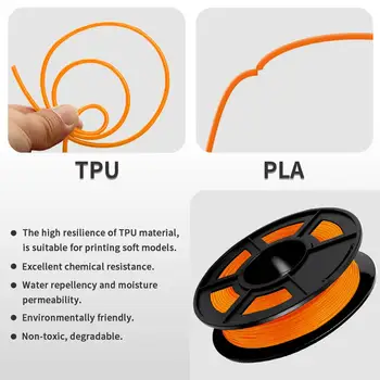 AW 3D TPU Flexibil Imprimantă 3D cu Filament de 1.75 mm, Cu Bobină Moale Și Bun Extensibilitate Potrivit Pentru Toate Tipurile De Imprimante FDM3D