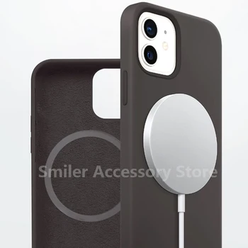 Pentru iPhone 12 Pro Max Mag Caz în condiții de Siguranță Magnetic Card Titular de Lux Moale TPU Silicon de Protecție Armura Telefon Caz pentru iPhone 12 Mini