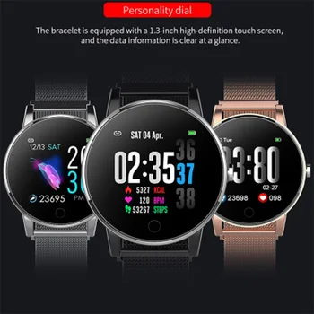 Noi 1.3 inch Femei Ceas Inteligent Bărbați Impermeabil Monitor de Ritm Cardiac Calorii Smartwatch Femei Pentru iphone Huawei Samsung
