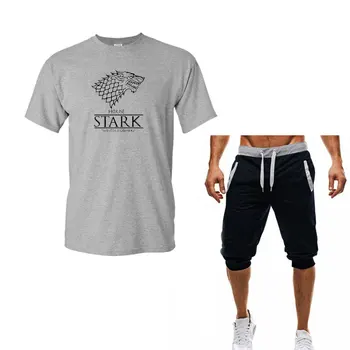 Moda pentru Bărbați Seturi de Camasi+pantaloni Scurți Două Bucăți Seturi Casual Trening Barbat Casual Tricou Săli de Fitness, pantaloni Scurți Man T-shirt Tendințe.