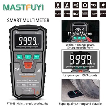 Mastfuyi FY108S Mini Inteligent Automat Multimetru Digital Multimetru 9999 Analog Tester True RMS Mare Precizie NCV Tester