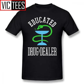 Mens T Shirt Educat Traficant De Droguri Amuzant Asistenta Doctor Farmacist T-Shirt % Bumbac Clasic Tricou Tricou