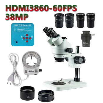 3.5 X-180X Industriale Microscop Stereo Trinocular 38MP Mărire Continuă Zoom 7X 45X Pentru LABORATOR Telefon PCB Reparații de Lipit