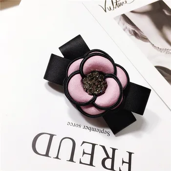 Noul Brand Camellia Floare Accesorii De Par Retro Pearl Elastic Banda De Păr Pentru Femei Legături De Păr Coreea Agrafe De Par Arcuri Barrette