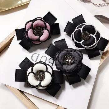 Noul Brand Camellia Floare Accesorii De Par Retro Pearl Elastic Banda De Păr Pentru Femei Legături De Păr Coreea Agrafe De Par Arcuri Barrette