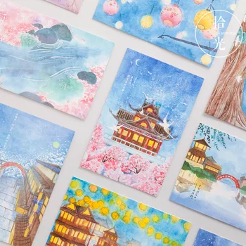 30Sheets/Set Antic Chinez Oraș Luminos carte Poștală/Felicitare/Doresc/Carte de Ziua de naștere Bussiness Card Cadou