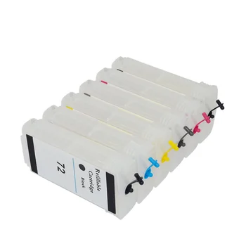 6 Culori Refillable Cartuș de Cerneală cu Chip Compatibil pentru HP72 pentru HP 72 DesignJet T610 T770 T790T1100 T1120 T1200 T1300 T2300