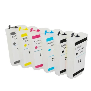 6 Culori Refillable Cartuș de Cerneală cu Chip Compatibil pentru HP72 pentru HP 72 DesignJet T610 T770 T790T1100 T1120 T1200 T1300 T2300