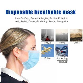 Livrare rapida de Înaltă Calitate Masca Clema Față Măști de Gura Trei straturi Mască de Protecție Anti-poluare Masca Masca Anti-praf