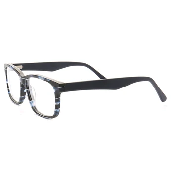 Oamenii Pătrat rame ochelari de vedere pentru femei Moderne, Stil Casual full-rim Model cu Dungi ușoare, Rame de Ochelari Albastru negru maro