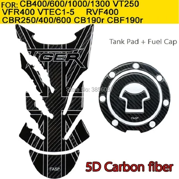 Pentru CBR1000 600RR CB400 CB750 CB1300 CBR250 VTR1000 VFR1200 650TR ST1300 Real fibra de Carbon rezervor tampon Protector Autocolant