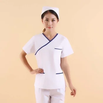 Moda pentru femei Scrubs Culoare Blocarea Design Medicale Uniforme(Puteți Alege Un Top/o Pereche de Pantaloni sau Un Întreg Set)