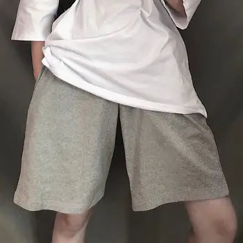 Pantaloni scurți Femei pe Genunchi-lungime Pierde Vara BF Streetwear Harajuku-picior Larg Cupluri de Studenți Unisex Moda All-meci Ulzzang Chic New