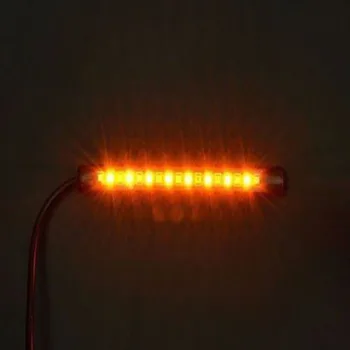 Motocicleta Semnale Rândul său, Banda de Lumina Moto 32SMD LED Bara Spate Coada Stop de Frână clipesc Intermitent Curge Două-ton Roșu Galben Lampă
