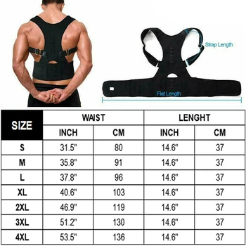 Fajas Para Magnetic Reglabil Postura De Umar Barbati Corective Corset Suport Spate Bretele Lombare Drepte Corector Body Shaper