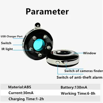 Portabil cu Laser cu Camera Ascunsa Finder Anti Spy Camera Detector Anti-Furt de Alarmă de Vibrație pentru Personal în condiții de Siguranță K100
