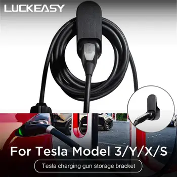LUCKEASY accesorii Funcționale linie de încărcare organizator pentru Tesla Model 3 Model Modele X Model Y, montat pe Perete încărcător suport