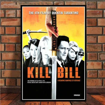 Poster Și Printuri Fierbinte Kill Bill Pulp Fiction Film Film De Epocă Pictura Arta Poze De Perete Pentru Camera De Zi Acasă Colectie Decor