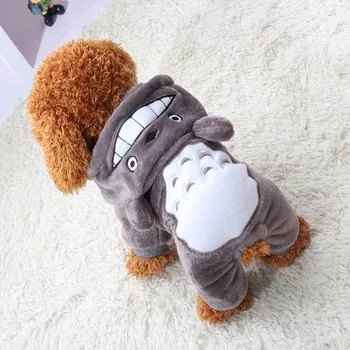 Tonari No Totoro Haine de Câine Hanorac Îmbrăcăminte pentru animale de Companie pentru Câini Costum Drăguț Cald de Toamna Iarna de Moda Chihuahua Gri Ropa Para Perro