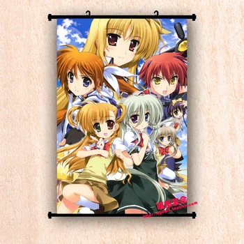 Anime-Ul Japonez De Fată Magică Liric Nanoha Takamachi & Harlaown & Yuno Scrya De Perete Decor Acasă Scroll Poster Decorativ Imagine
