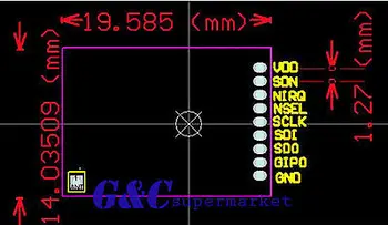 2 buc SI4432 1000m Modulul Wireless 470Mhz 433mhz 915MHZ SI4432-B1-FMR diy electronice