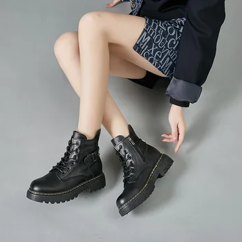 2020 trend plus catifea de moda casual platforma cizme Martin femei pantofi cald casual pantofi pentru femei de iarnă cizme pentru femei