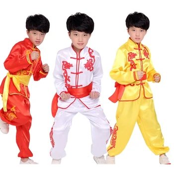 Tradițională Chineză Stil De Kung Fu Wushu Haine Copii Etapă Petrecere Performanta Echipa De Dans Uzura Hanfu Tai Chi Concurență Uniforme