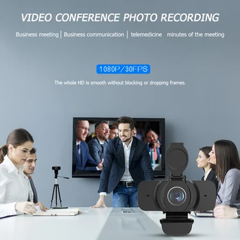 HD 1080P Webcam cu Confidențialitate Acoperă Built-in Microfon USB Driver Free Camera Web 1920 x 1080p USB Plug Juca Web Cam Video de ecran Lat