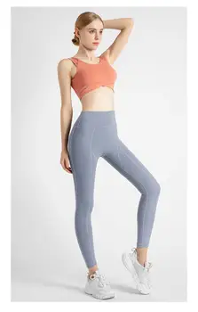 Solid Femei Yoga Legging Cusătură Gol-senzație de Pantaloni cu Talie Înaltă Abdomen Pantaloni Lungi Nu face de râs linie de Antrenament de Fitness, Sală Sport