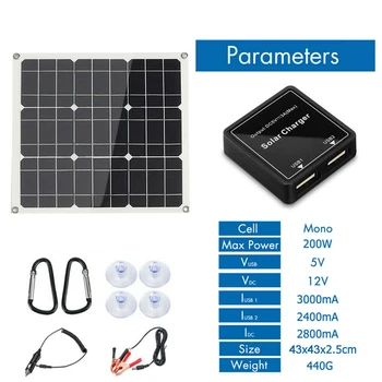 200 w 200W Panou Solar Kit cu tv LCD cu canale Controler Solar 12V RV Barca de Pe Grila