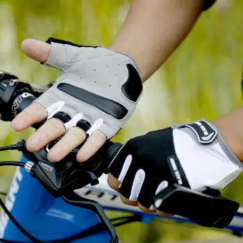 1Pair Jumătate Degetul Mănuși de Ciclism Anti-Alunecare Bicicleta Mănuși Pentru MTB Road Biciclete de Munte Sală de Fitness Anti Șoc Sporturi de Vara