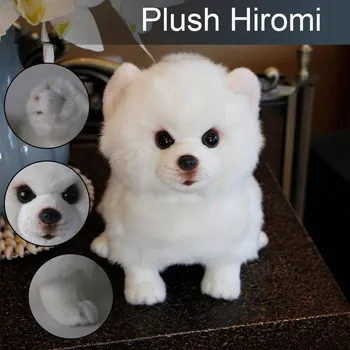 Model de simulare Jucării de Pluș Jucarii Animale Super-Realiste de caini Doberman de Simulare Papusa Alb Pentru animale de Companie Câine Pomeranian Toy de Dragoste M3G5