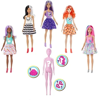 Mattel Barbie Surpriză Schimbare de Culoare Orb cutie Mică Lampă Tub imbraca Printesa pentru Copii Fete Jucarii Cadou