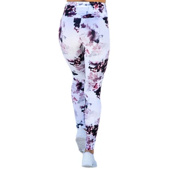 Sport Jambiere Femei Florale Imprimate Pantaloni De Yoga Iute Uscat Respirabil Sală De Funcționare Colanti De Fitness Jambiere De Formare Îmbrăcăminte