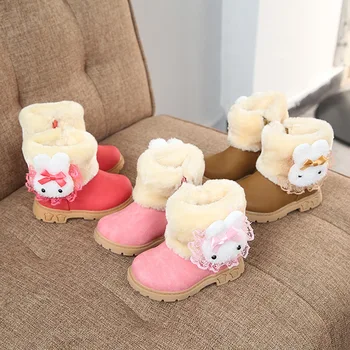 Copii Fete de Boot Pantofi pentru Copii Toddler Cizme de Zapada pentru Sugari Adidas 2018 Moda de Iarna Gros Căptușite cu Pluș Cald Glezna Cizme