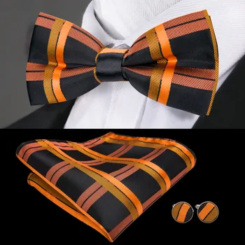 Barry.Wang Papion moda de Nuntă pentru Bărbați gravata-borboleta Culoare Solidă Cravata din Poliester Papion de sex Masculin Rochie Tricou cadou LH-717