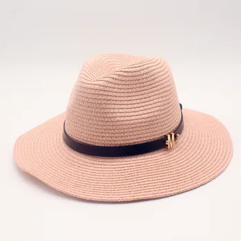 OZyc Casual de Vara Pălării de Soare Pentru Femei de Moda Litera M Jazz Paie Pentru Omul de Soare pe Plaja Paie Pălărie Panama cu Ridicata Și cu Amănuntul