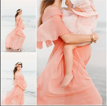 LZH Rochie de Maternitate 2020 Noua Moda Femeile Gravide Rochii de Dantelă Sexy Shoulderless Împletit Șifon Vrac Partid Rochie