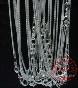 10buc/lot Promovare! En-gros de Argint 925 Colier de Argint Bijuterii Fine Șarpe Lanț 2MM 16-30inch Colier pentru Femei Barbati