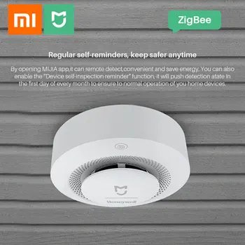 Original Xiaomi Mijia de Alarmă de Incendiu Detector Fotoelectric WiFi Detector de Fum Progresivă de Sunet APP Inteligent de Control Acasă Inteligent