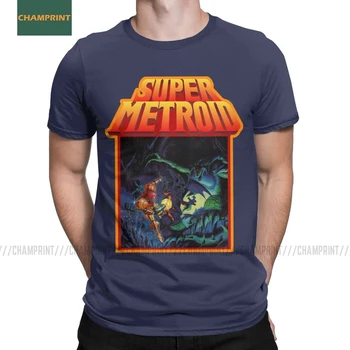 Super Metroid Barbati Tricou Samus Războaie Aran Prim-End Ridley Zebes Joc De Noutate Tricou Cu Maneci Scurte T-Shirt Bumbac Topuri De Vara